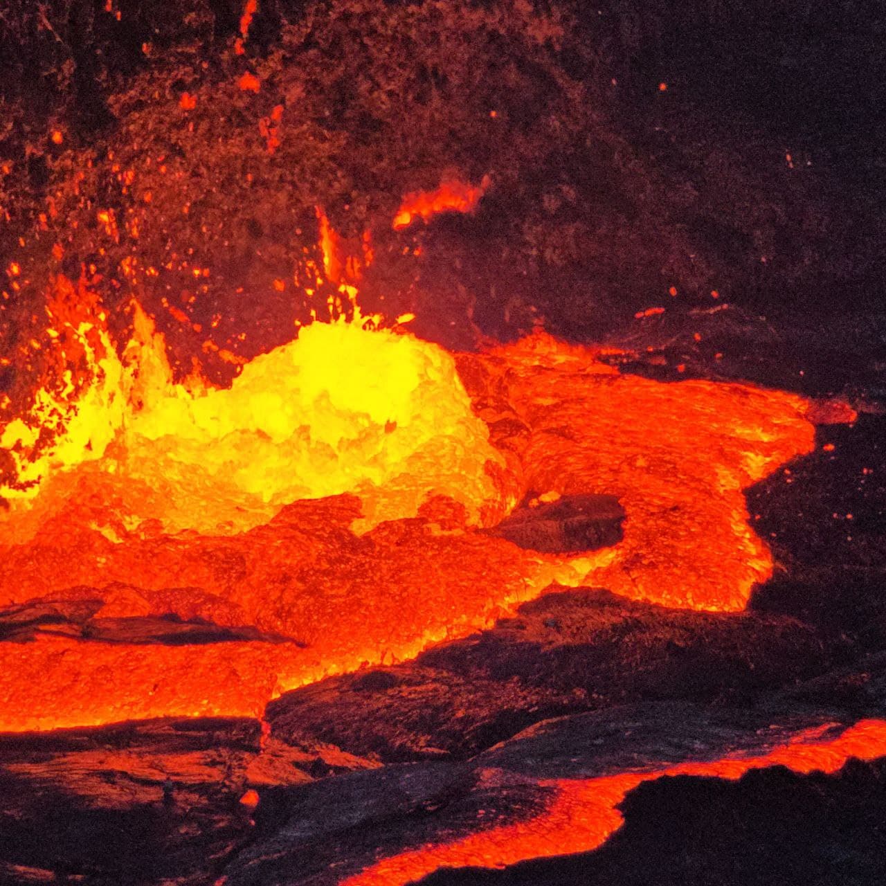 Bright yellow and green sulphur mineral fields at Dallol in the Danakil Depression, Ethiopia
